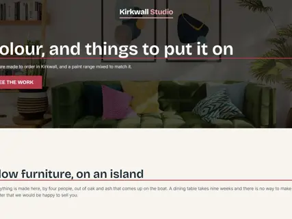 The Kirkwall template, seen at the top of its home page