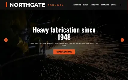 The Northgate Foundry template, seen at the top of its home page