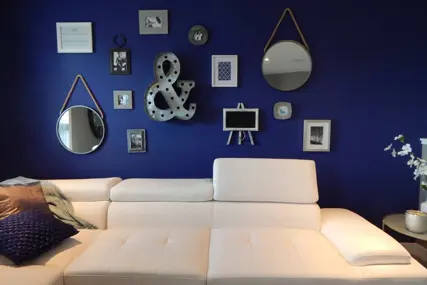 Lounge with gallery wall