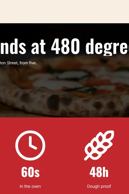 The Forno Vero template, seen at the top of its home page