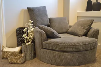 Armchair with cushions