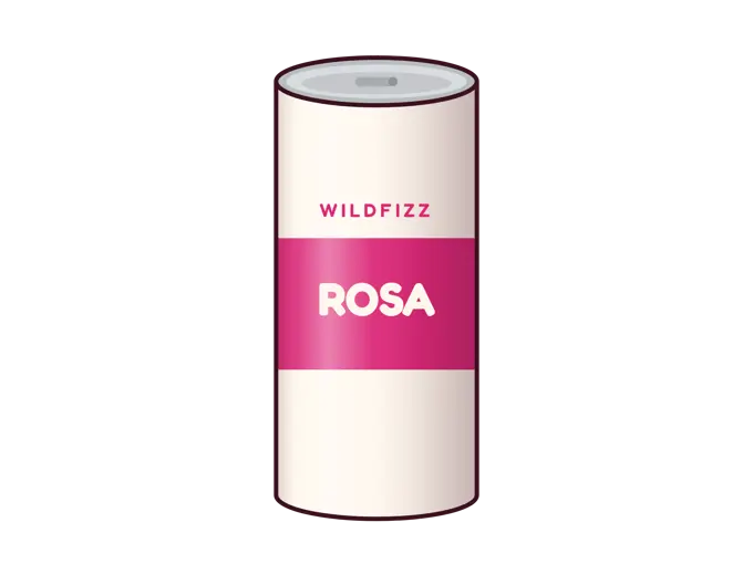 A Wildfizz Rosa can